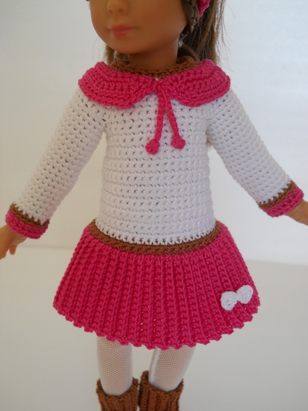 вязание платья крючком для куклы крузелингс