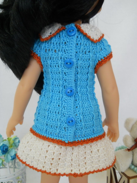 платье милашка для куклы связанное крючком