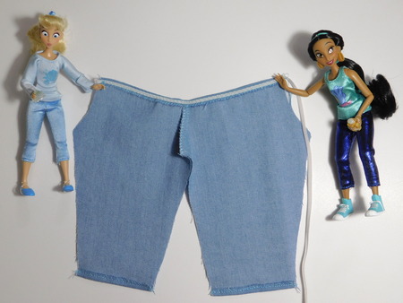 как сшить брюки для куклы
