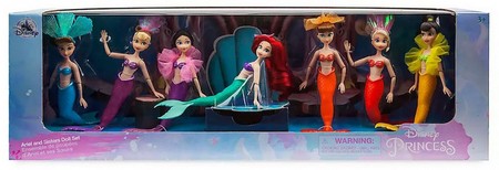 Disney Store Ariel Sisters Dolls, Set of 7