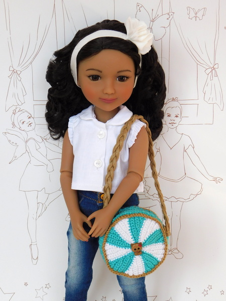 вязаная сумочка для куклы