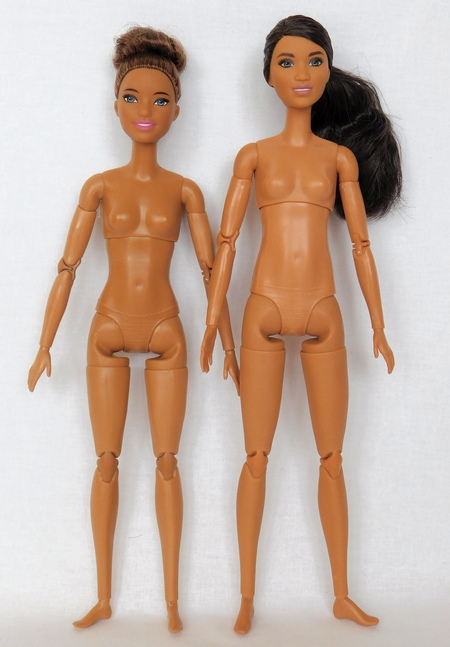 сравнение тел Mattel made to move обычное и высокое