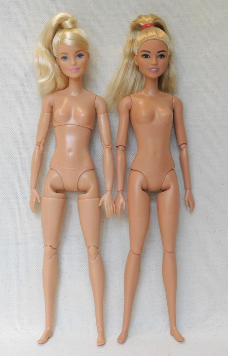 Сравнение тел кукол Барби made to move и Олимпийские игры карате