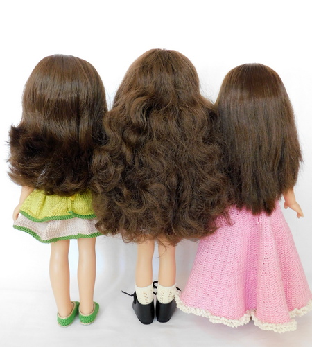 Сравнение длины волос кукол Кэрол Паола Рейна