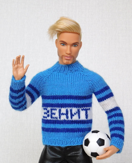 свитер болельщика для куклы