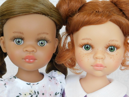 Сравнение зеленых глаз у кукол Паола Рейна