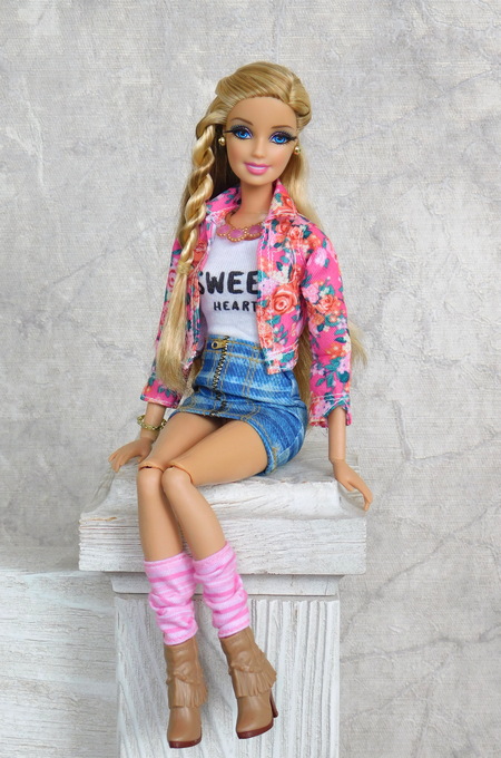 Кукла Барби Style Glamour Luxury Fashion floral Jacket 2014