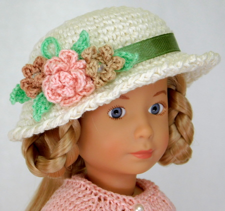 красивая шляпа для кукол вязание крючком