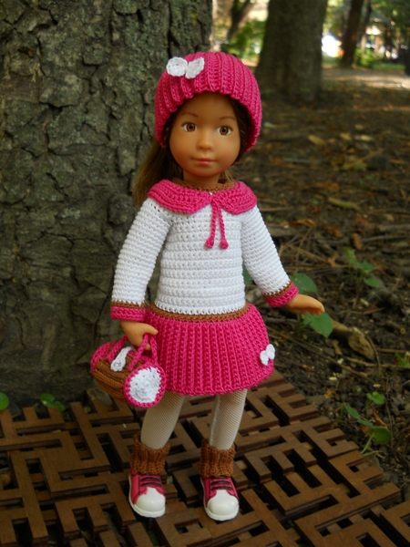 вязание одежды для куклы крузелингс