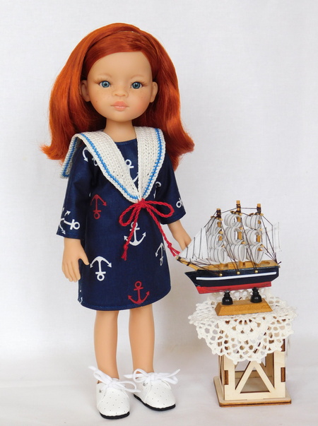 Кукла Лиу с рыжими волосами Паола Рейна в платье Кристи
