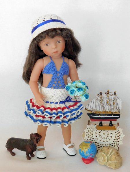 Морской наряд для куклы Минуш