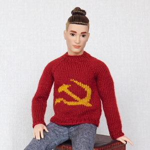 МК по вязанию свитера для куклы Кен