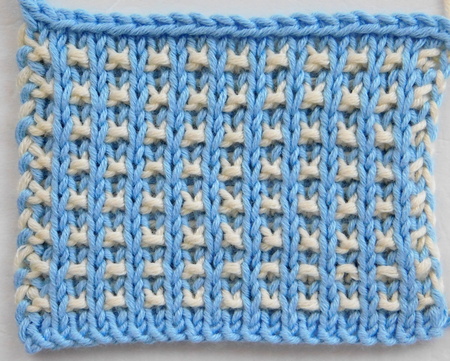 Образец узора для вязания спицами "Крапинки" 